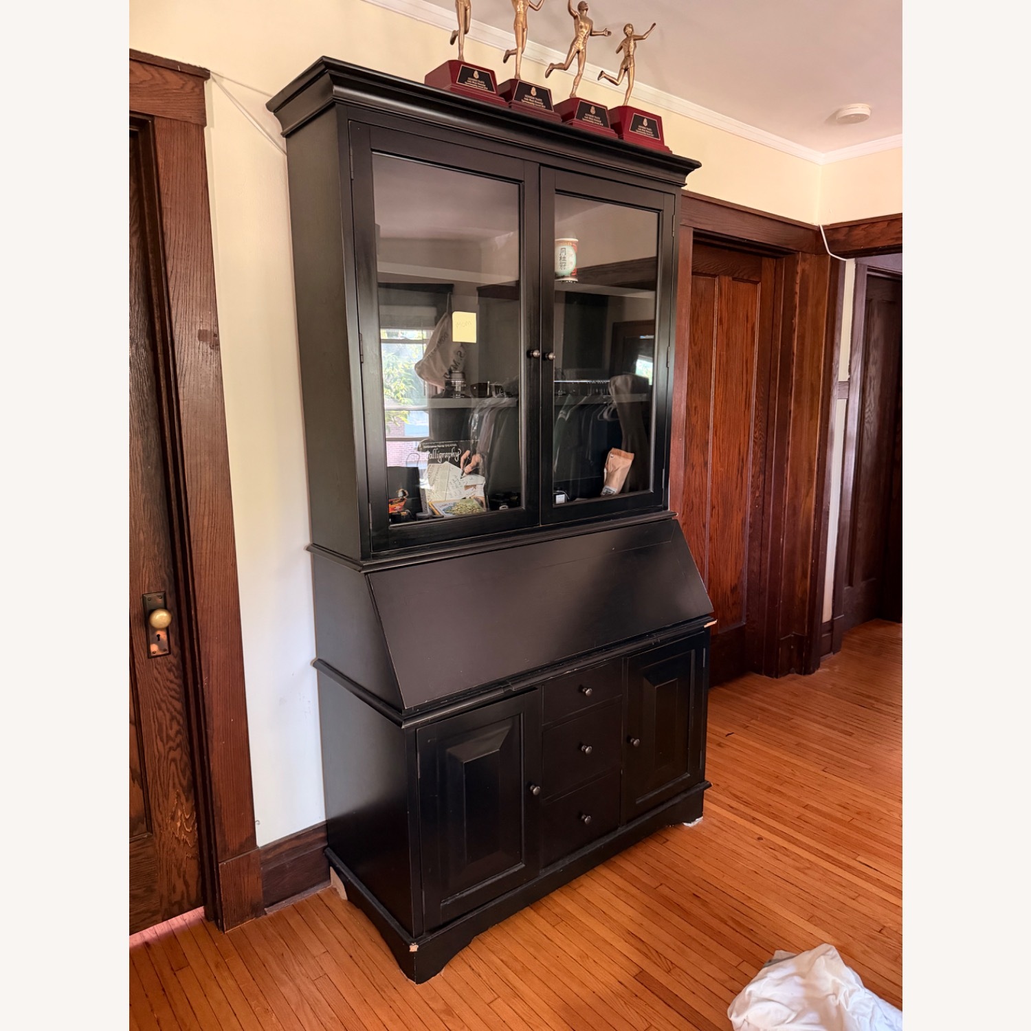 Pottery Barn Black Graham Desk & Hutch - image-1