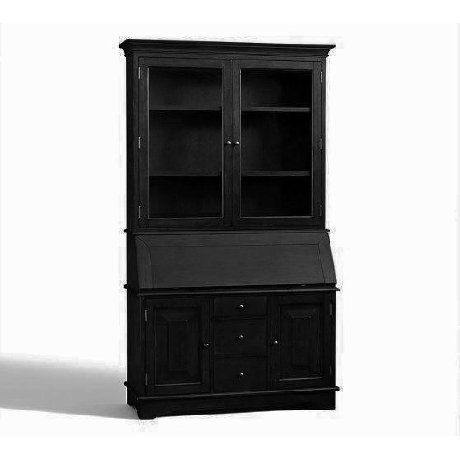 Pottery Barn Black Graham Desk & Hutch - image-5