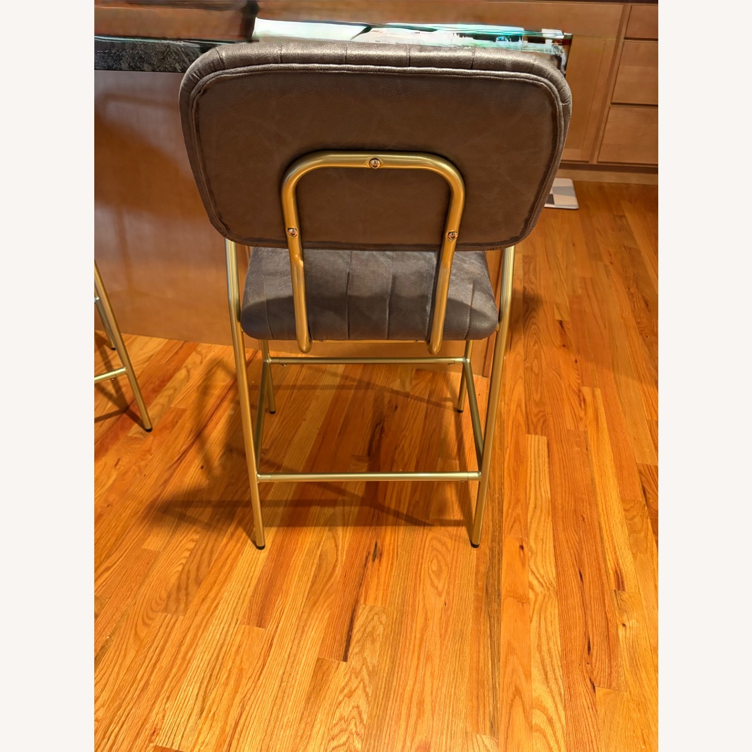 Bed Bath & Beyond Dark Gray Suede Stools - image-8