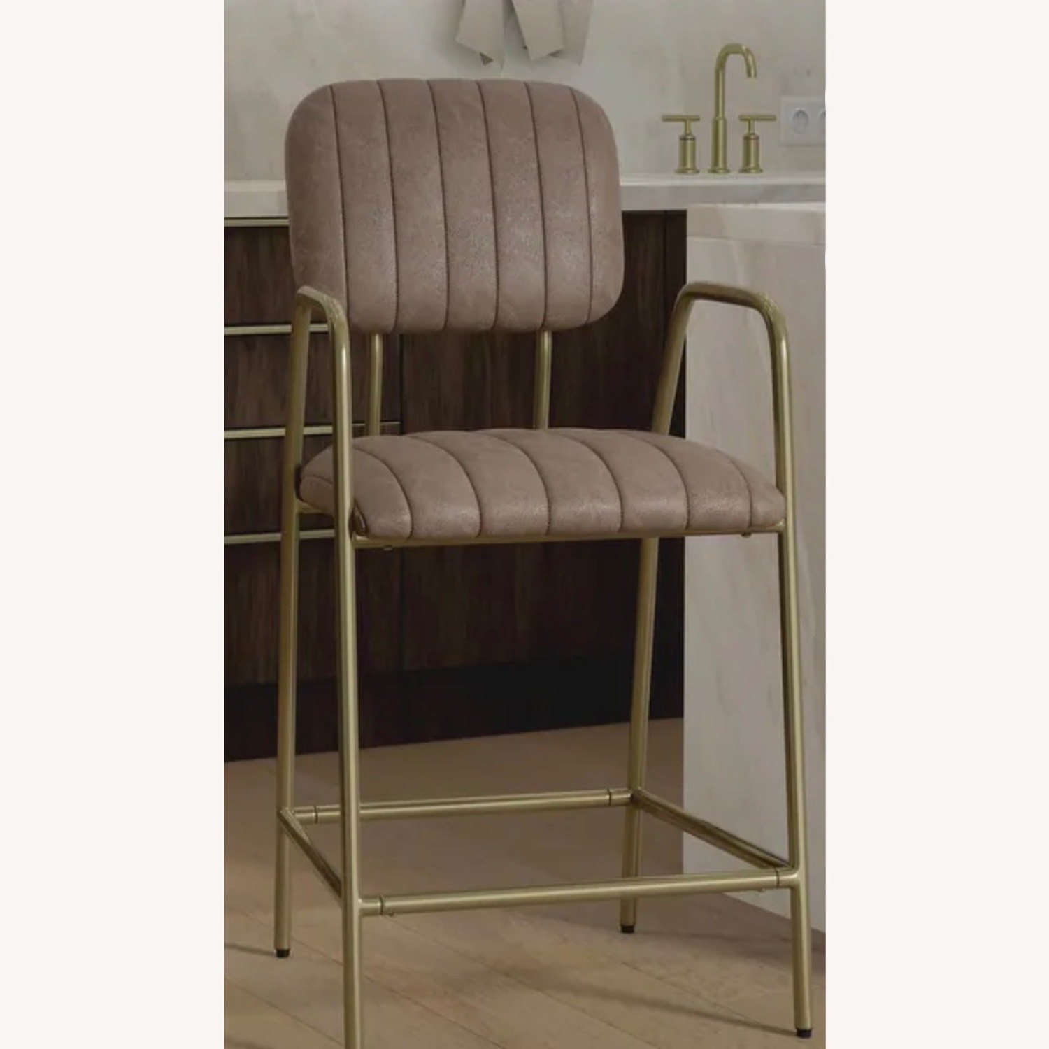 Bed Bath & Beyond Dark Gray Suede Stools - image-2