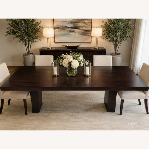 Used Vintage/Antique Dark Brown Dining Set for sale on AptDeco