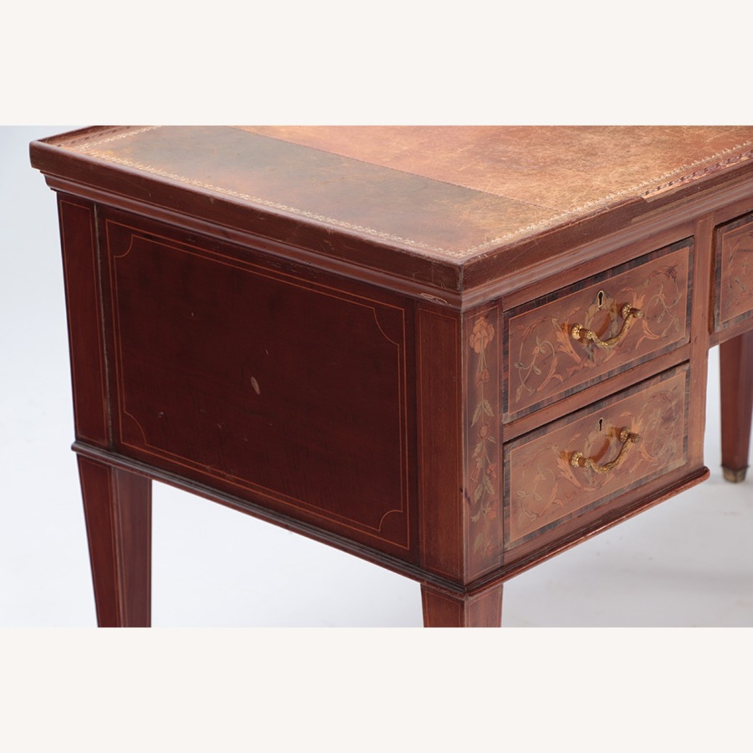 Antique Light Brown Desk - image-7