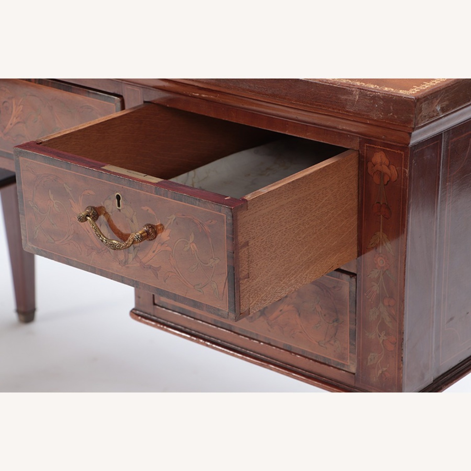 Antique Light Brown Desk - image-4