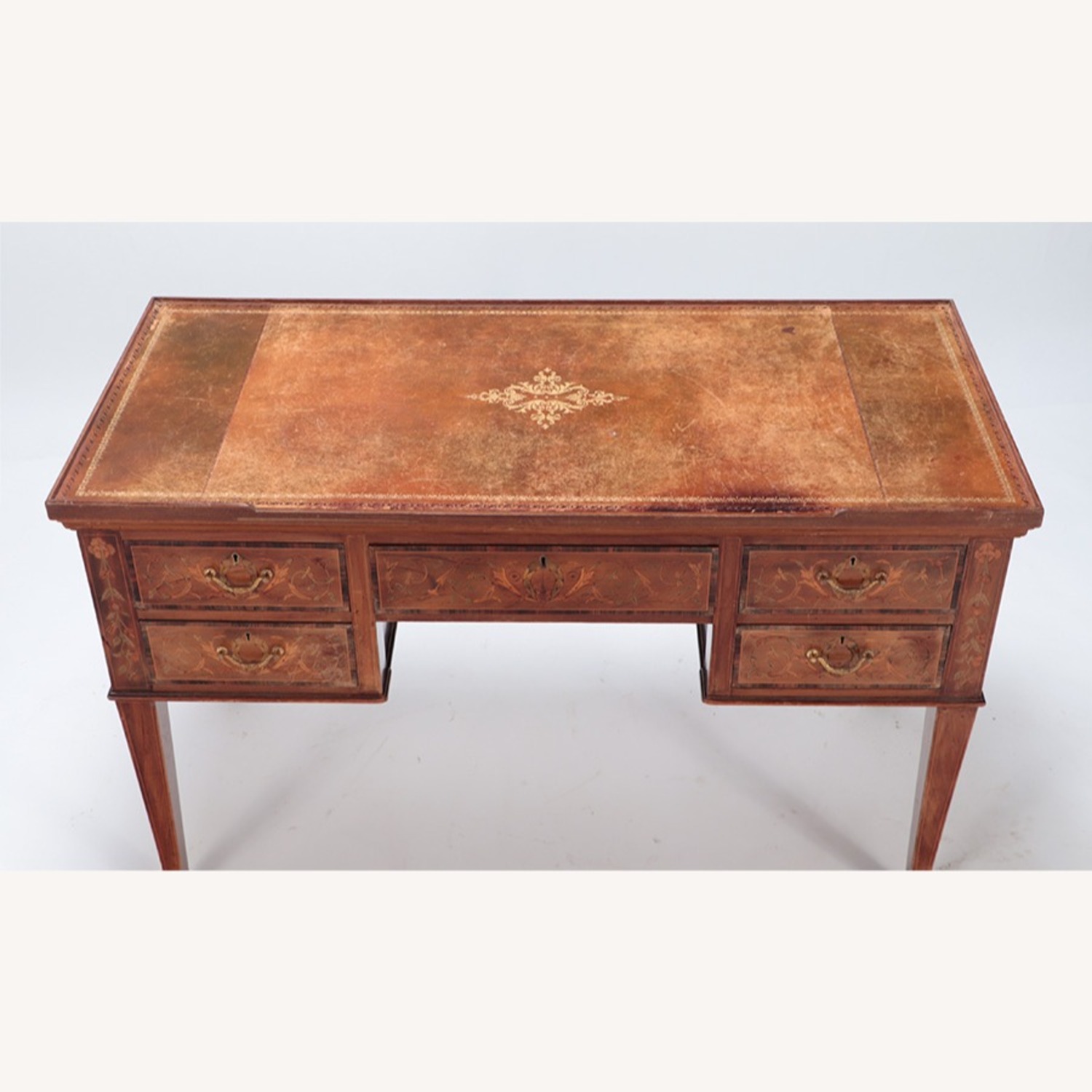 Antique Light Brown Desk - image-8