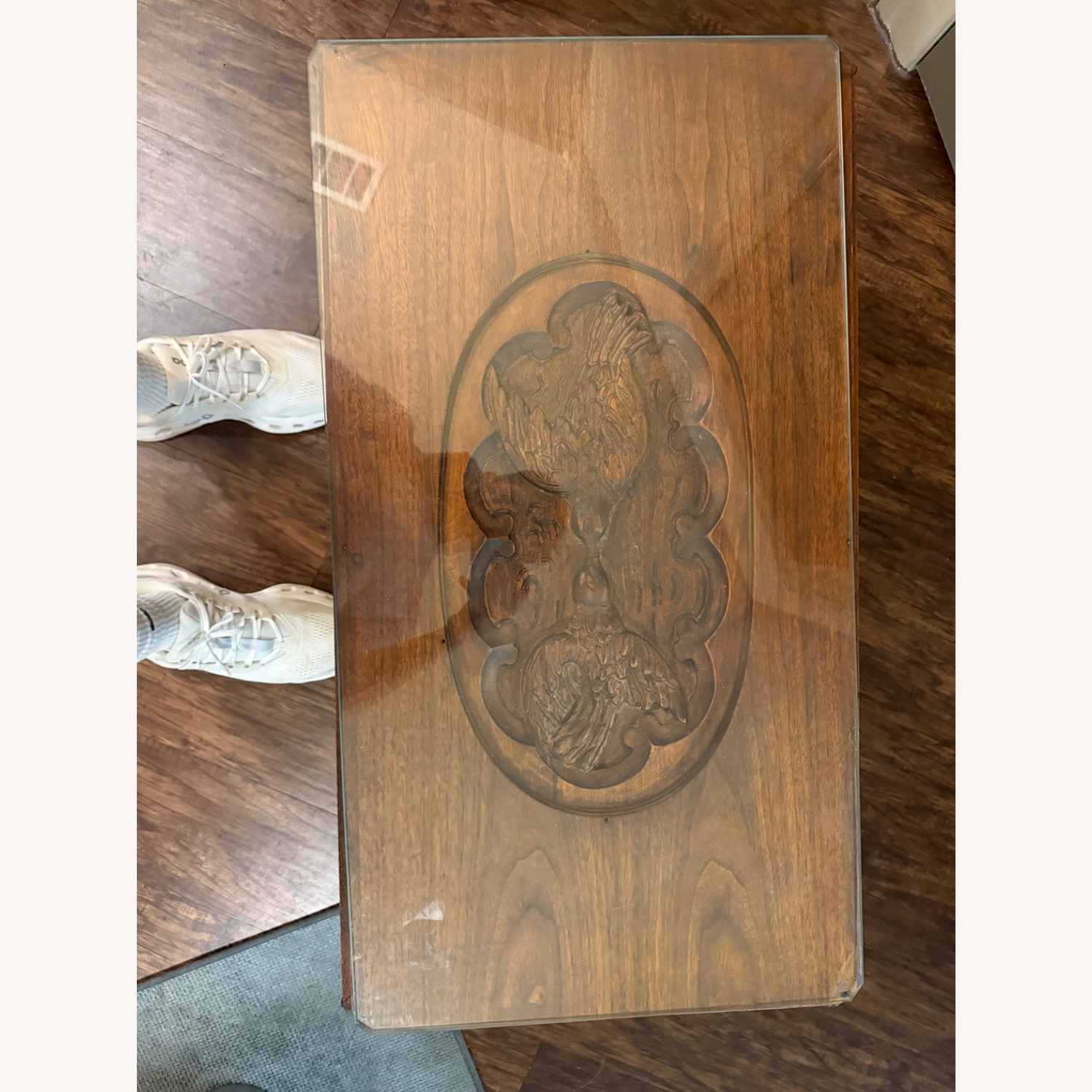 Vintage/Antique Dark Brown Coffee Table - image-2