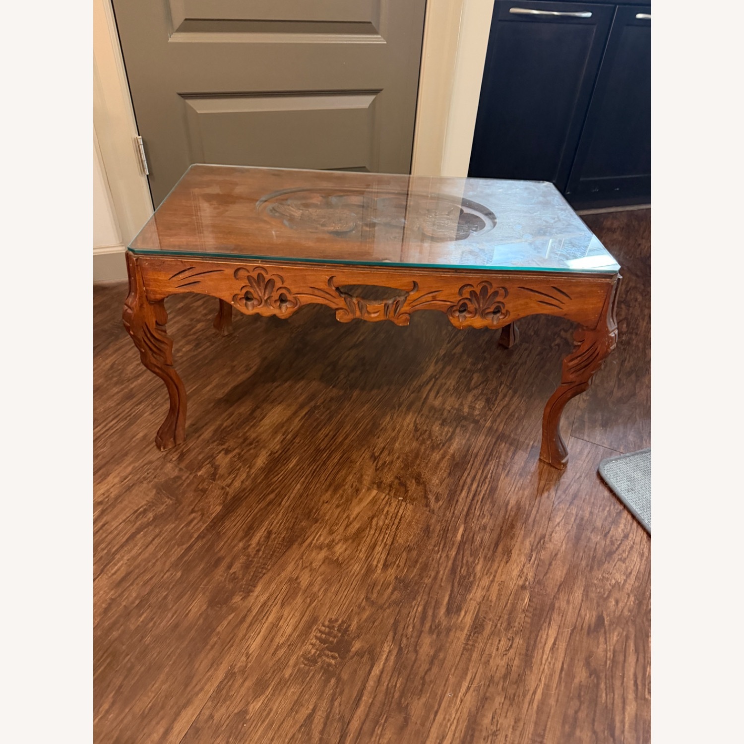 Vintage/Antique Dark Brown Coffee Table - image-3