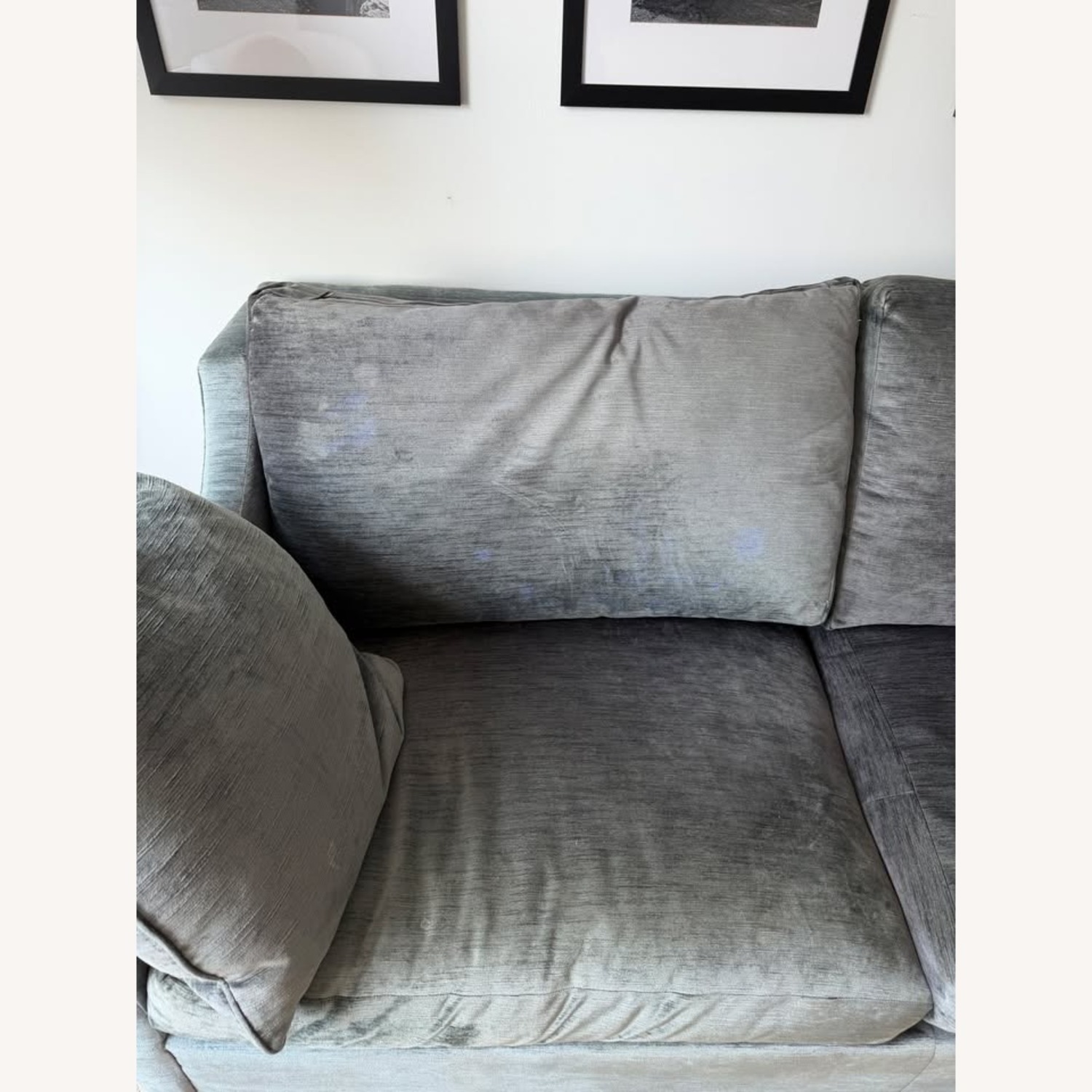 Hickory Chair Company Light Gray 2 Seater Sofa - image-10