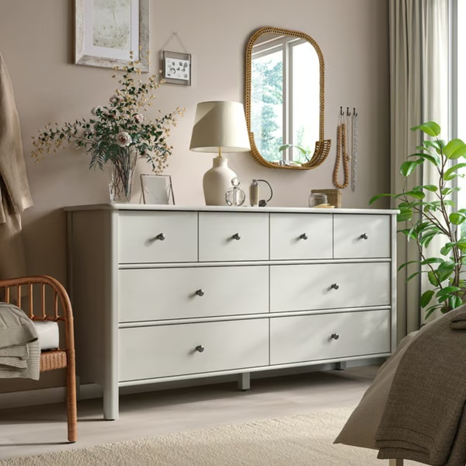 IKEA Light Gray Wood 8-Drawer Dresser - image-10