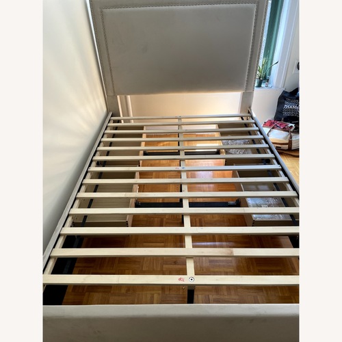Used Bob's Discount Furniture Natural Wood Full Bed for sale on AptDeco