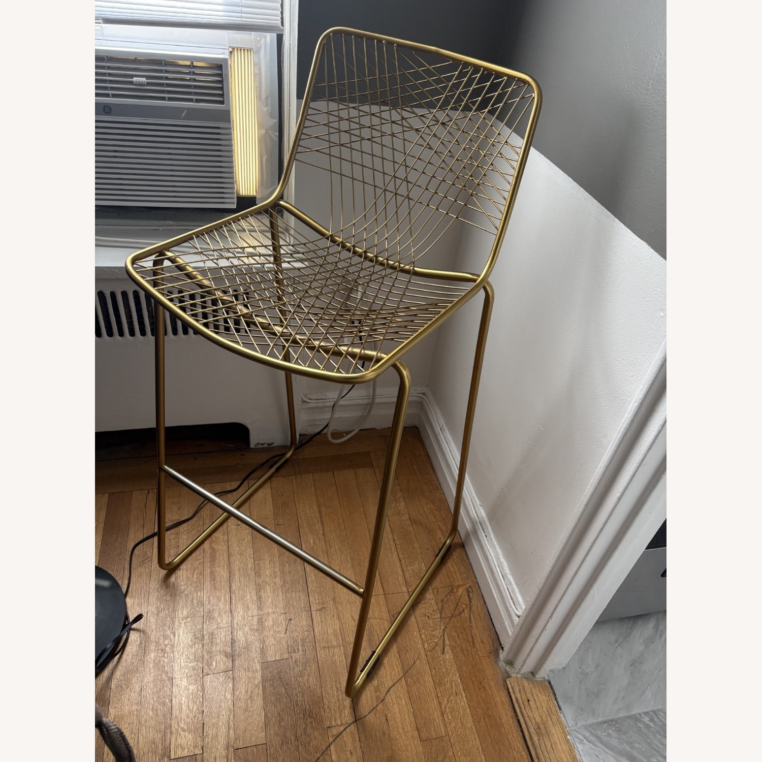 Crate & Barrel Gold Stool - image-3