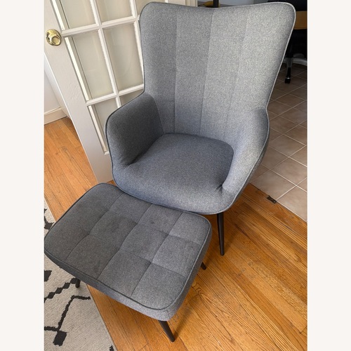 Used Winged Chair and Ottoman for sale on AptDeco
