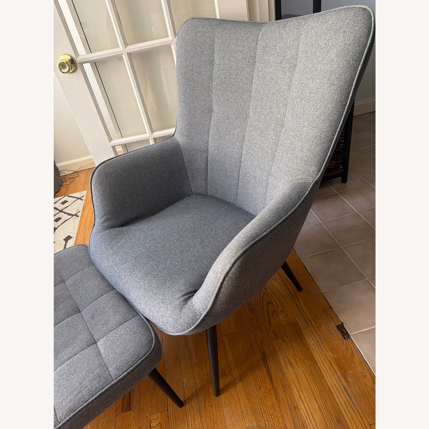 Winged Chair and Ottoman - image-2