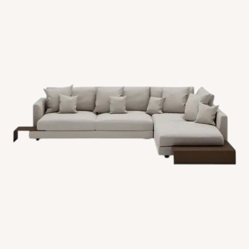Used Flexform Natural Fabric 2 Piece Sectional for sale on AptDeco