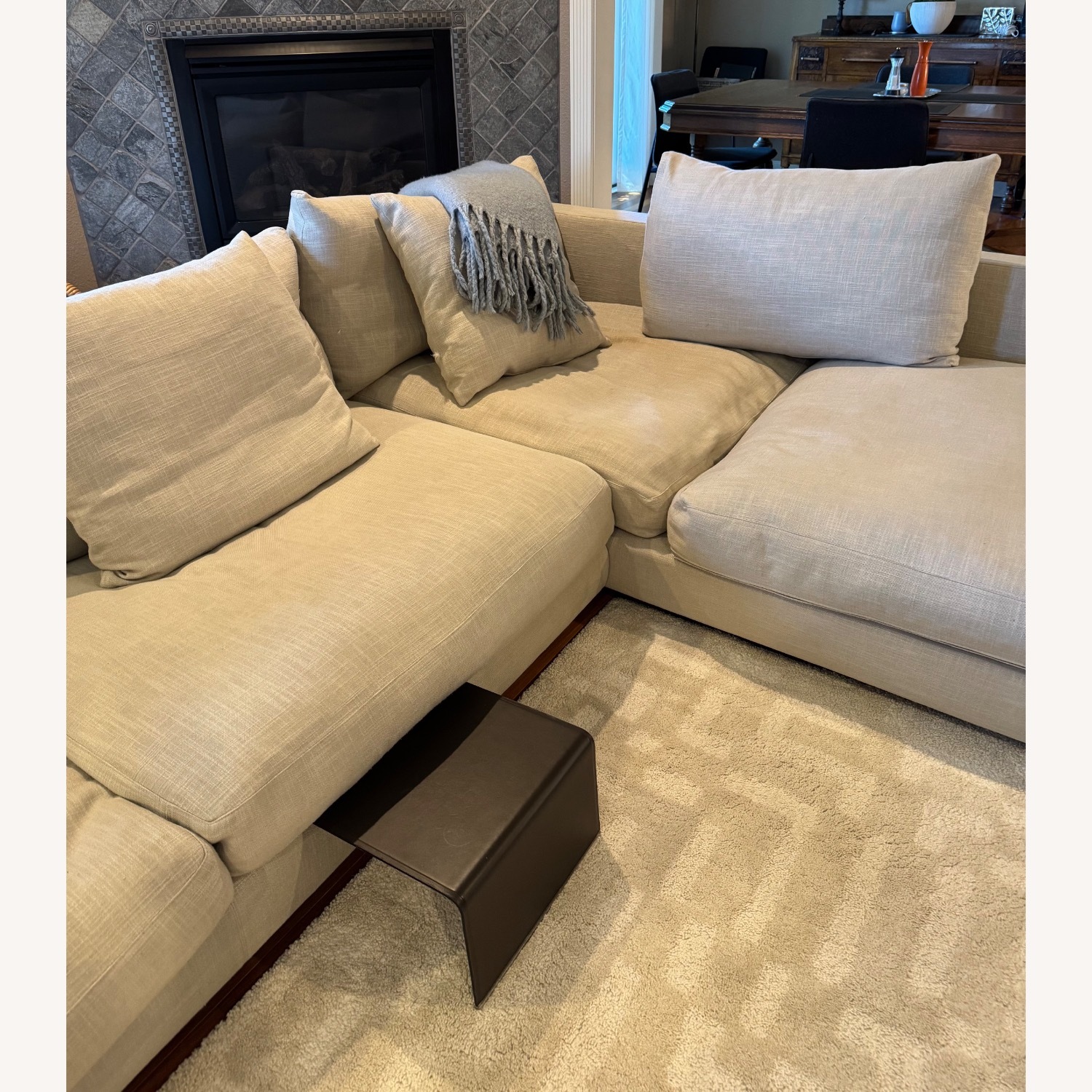 Flexform Natural Fabric 2 Piece Sectional - image-10