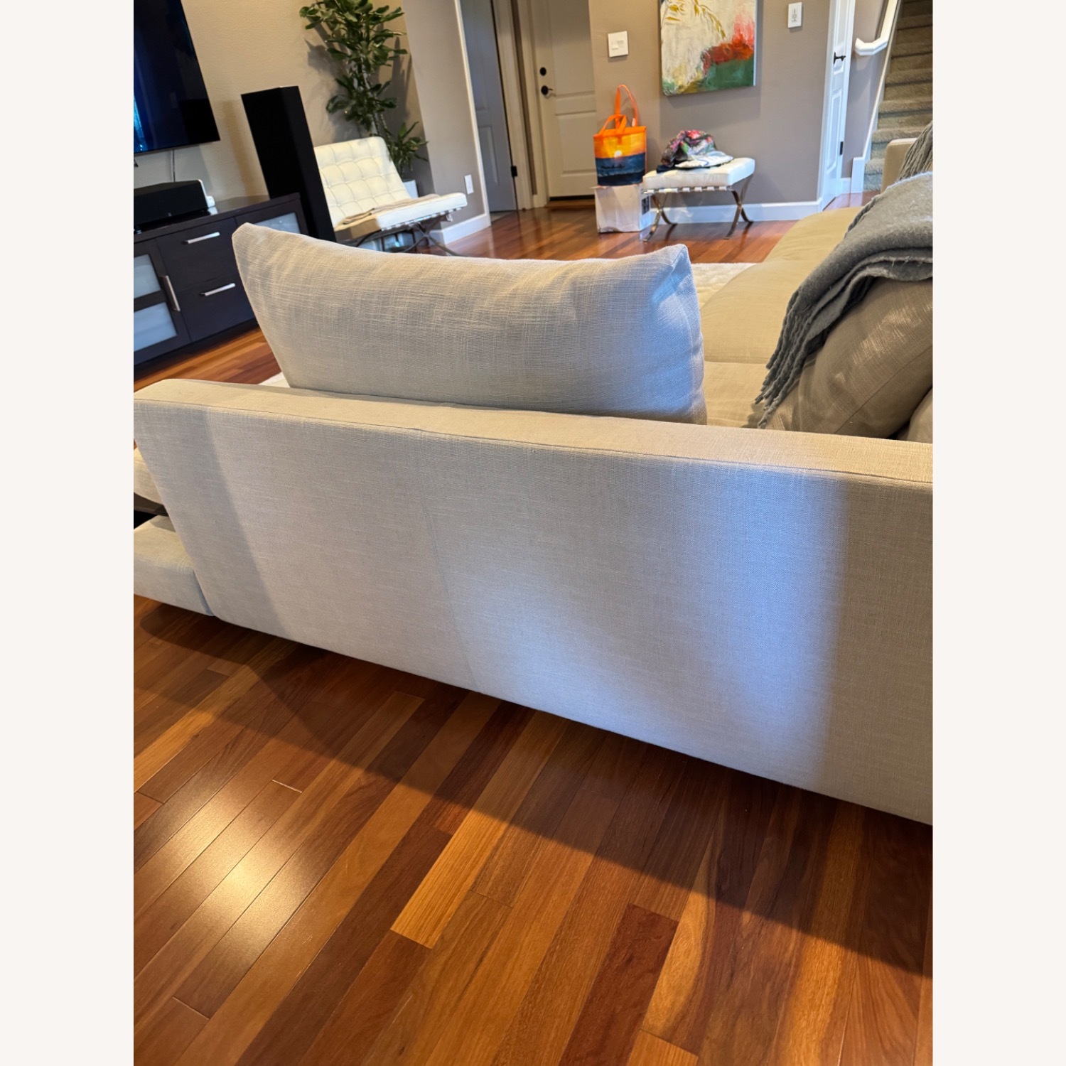 Flexform Natural Fabric 2 Piece Sectional - image-8