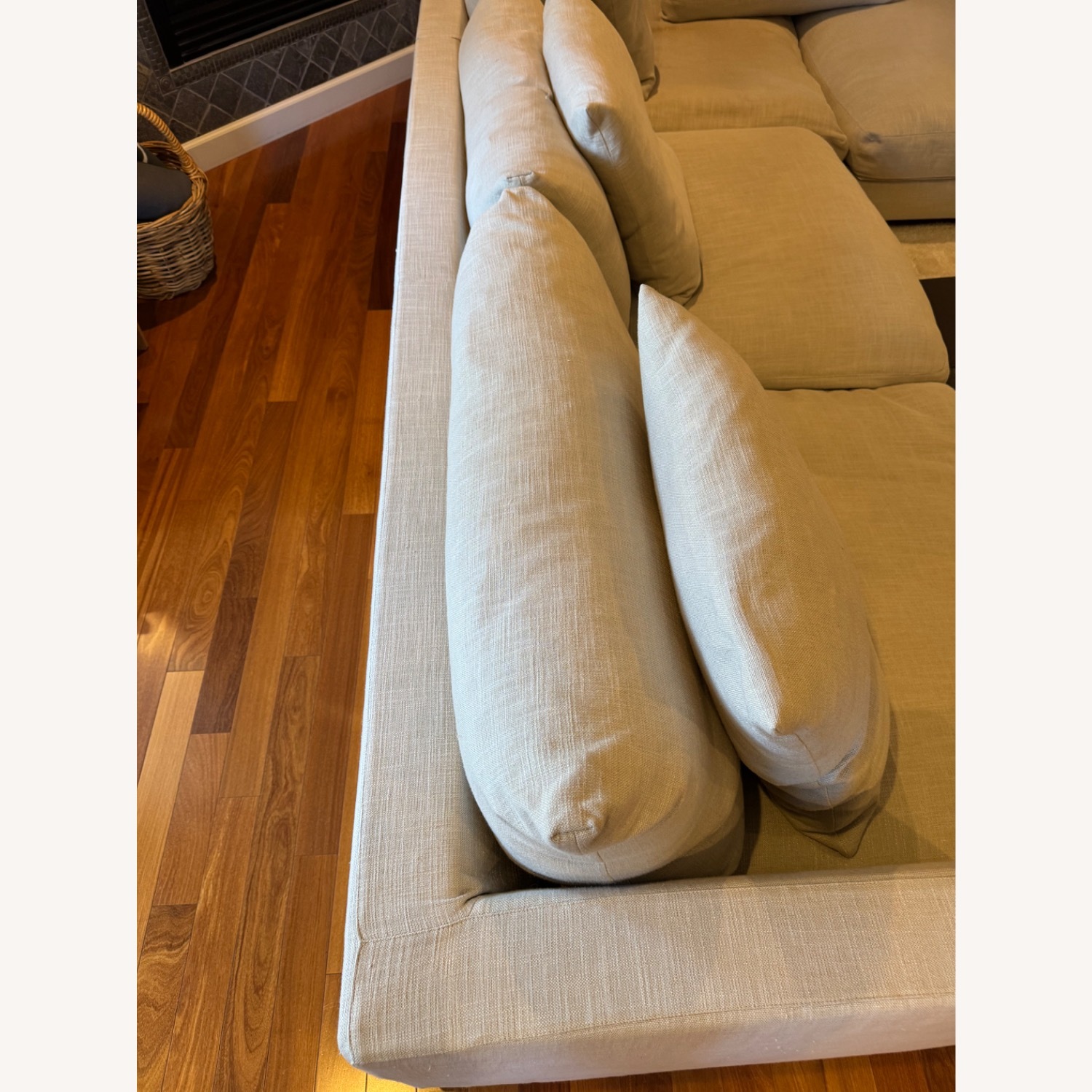 Flexform Natural Fabric 2 Piece Sectional - image-13