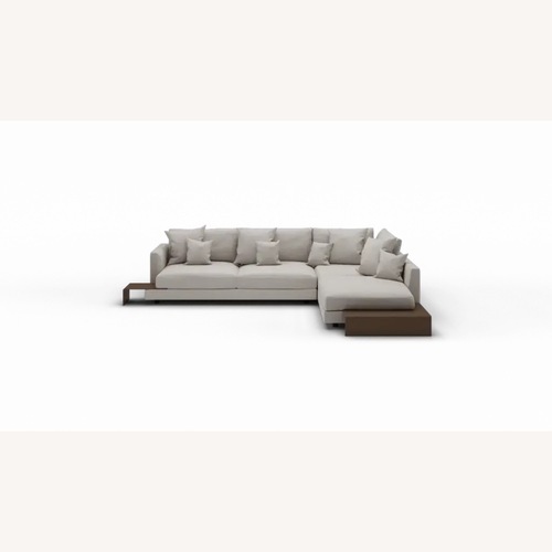 Used Flexform Natural Fabric 2 Piece Sectional for sale on AptDeco