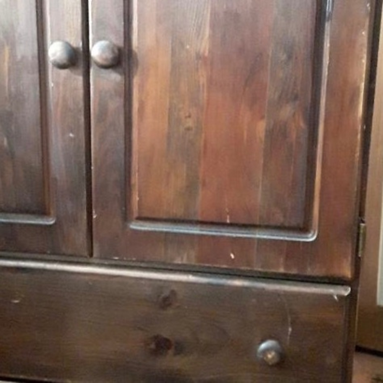 Shaker-Style Dark Oak Armoire /Wardrobe - image-5
