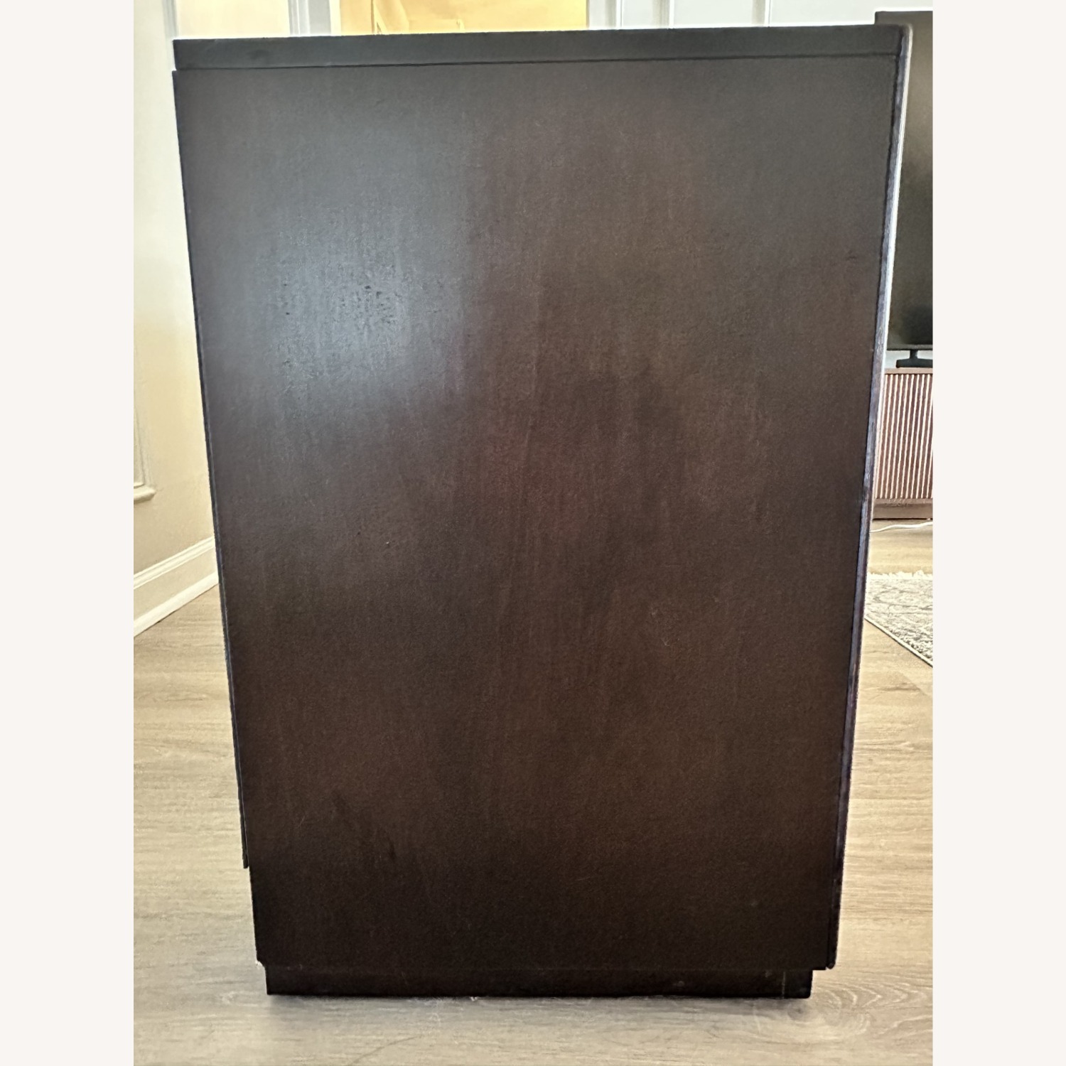 Rooms To Go Dark Brown Wood Media Storage TV Stand - image-4