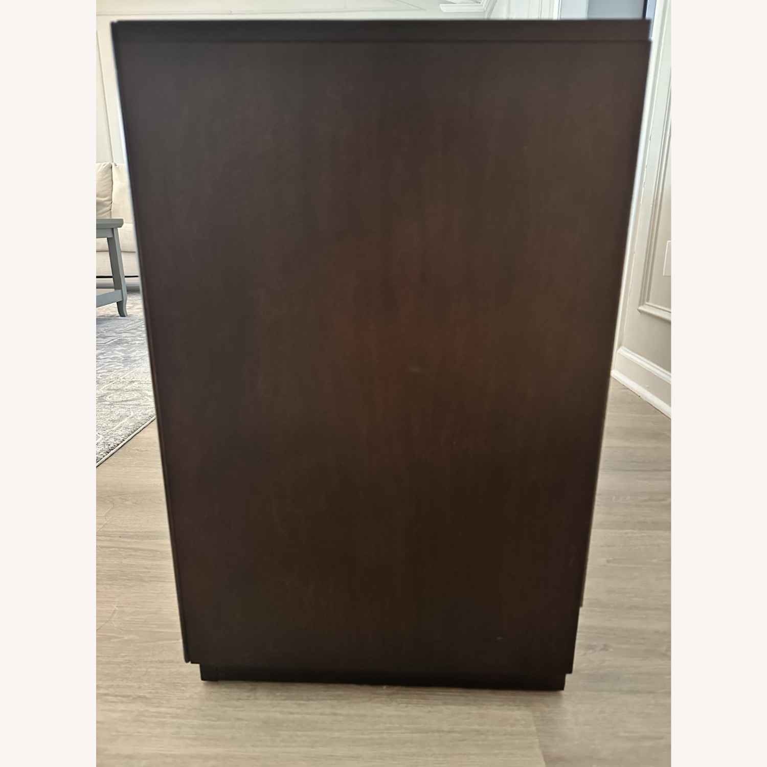 Rooms To Go Dark Brown Wood Media Storage TV Stand - image-3