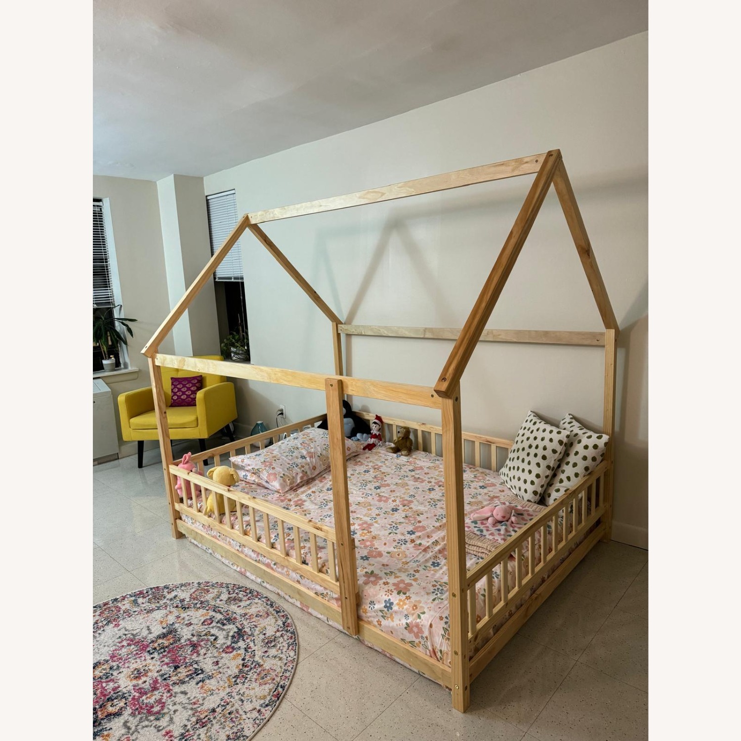 Amazon Natural Wood Full Bed frame for Kids - image-1