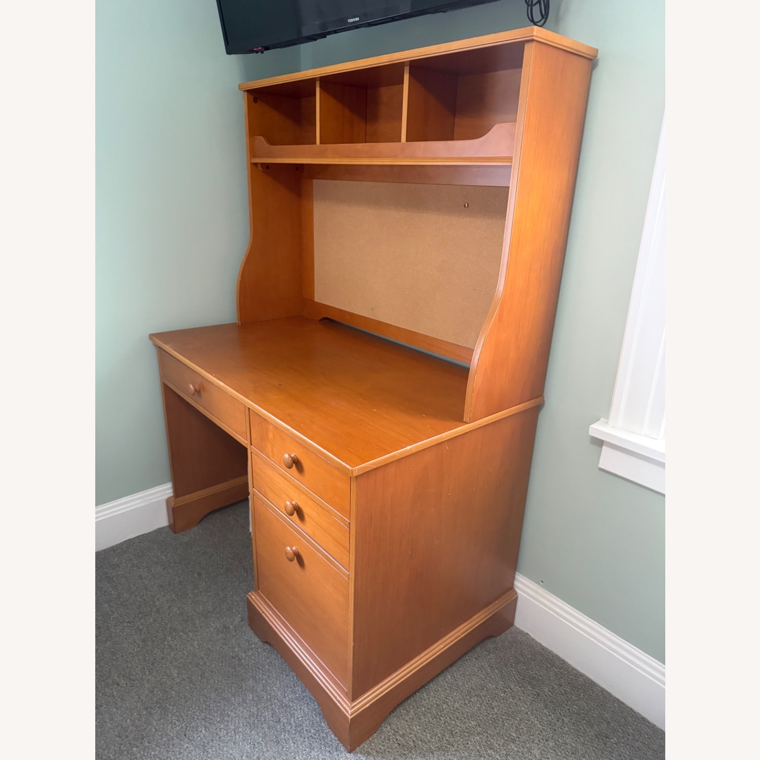 Stanley Furniture Young America Natural Wood Desk - image-3