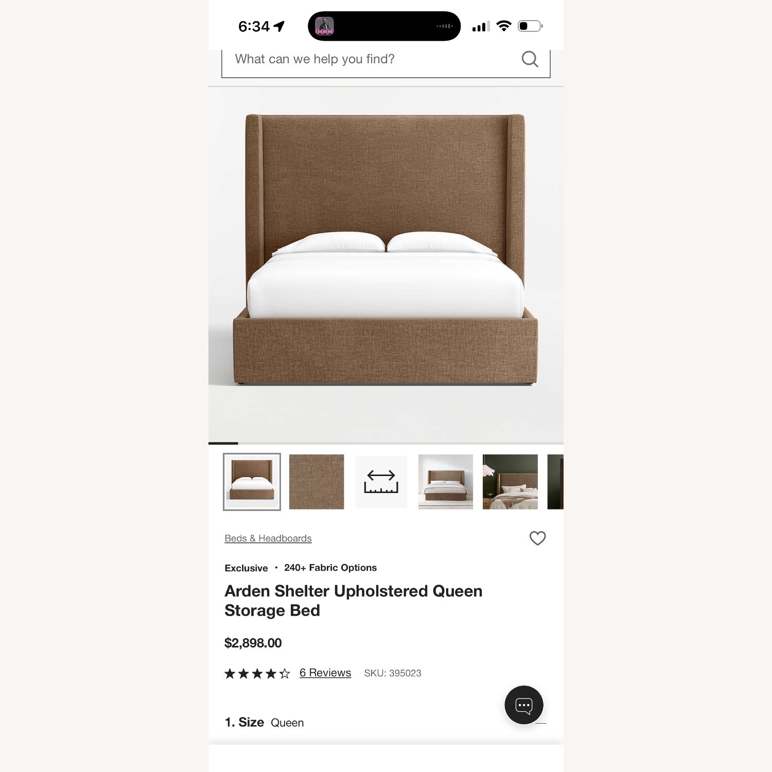 Crate & Barrel Queen Upholstered Bed w Storage - image-2