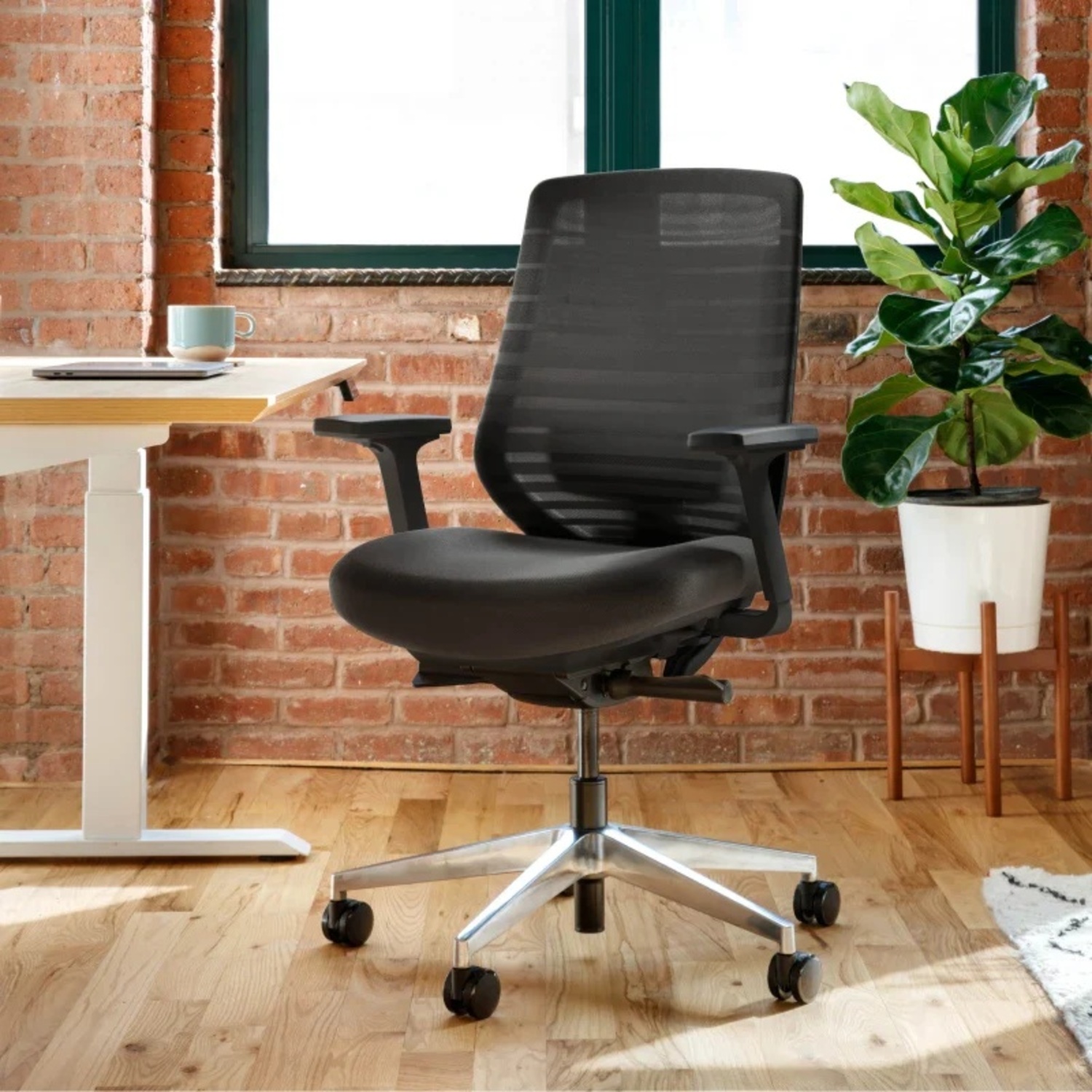 Branch Black Ergonomic Chair with Headrest - image-4