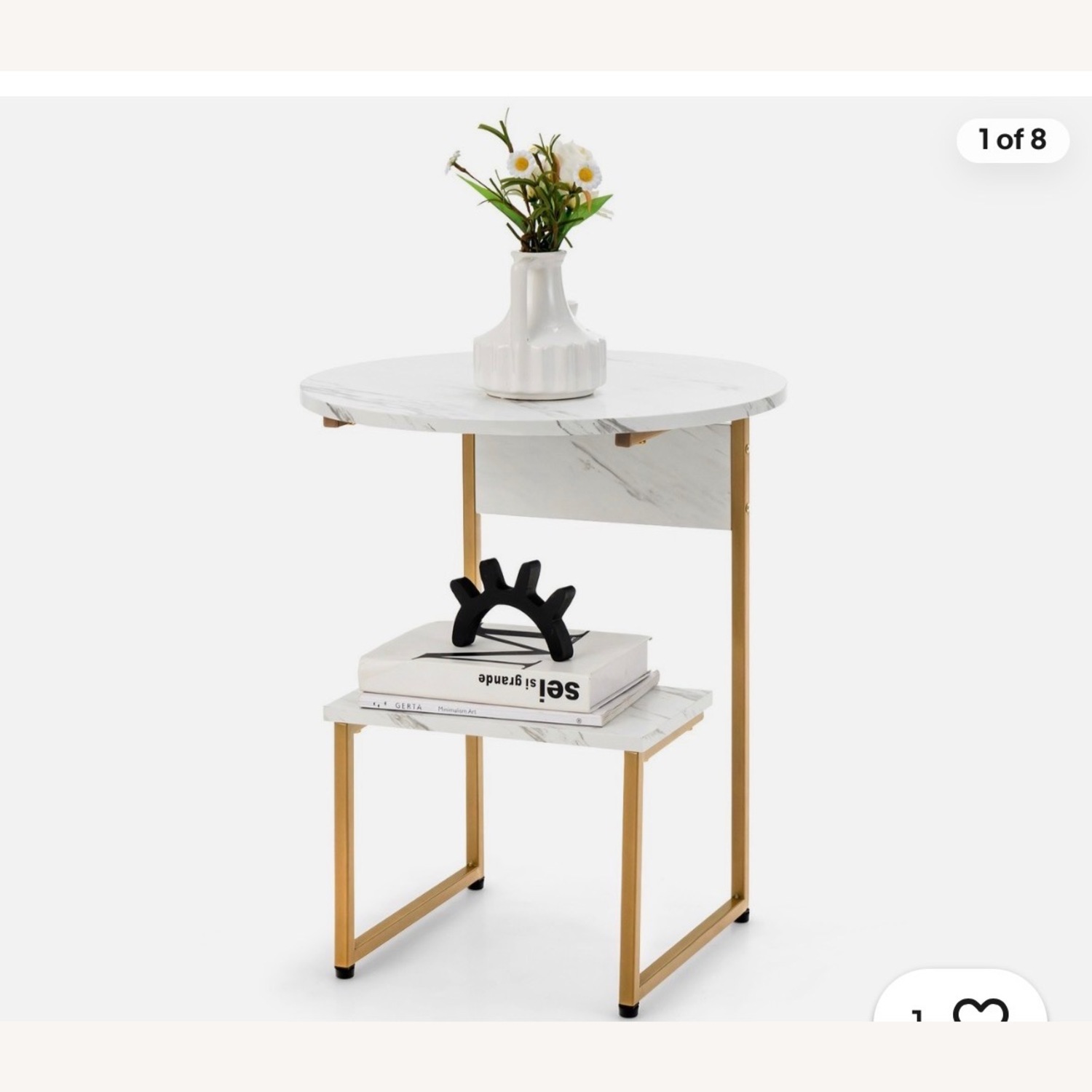 Amazon White Marble Side Tables - image-7