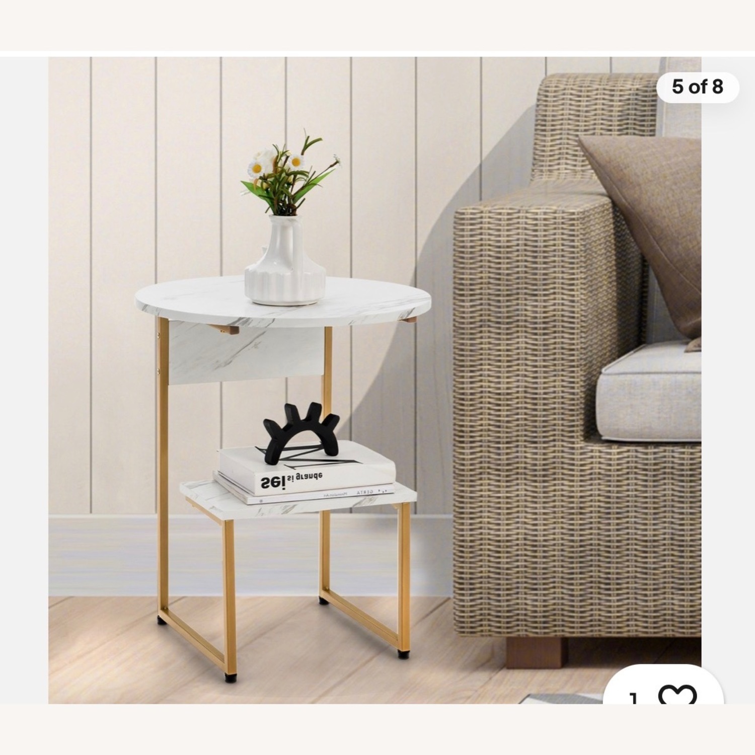Amazon White Marble Side Tables - image-4