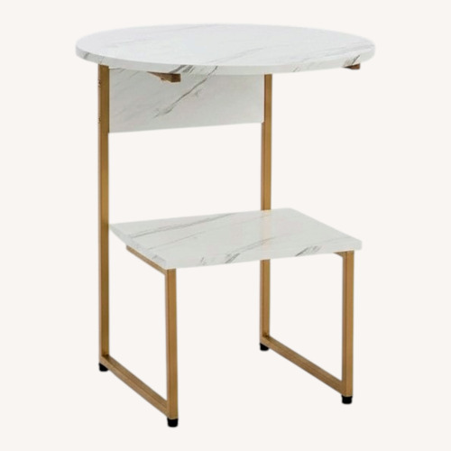 Used Amazon White Marble Side Tables for sale on AptDeco
