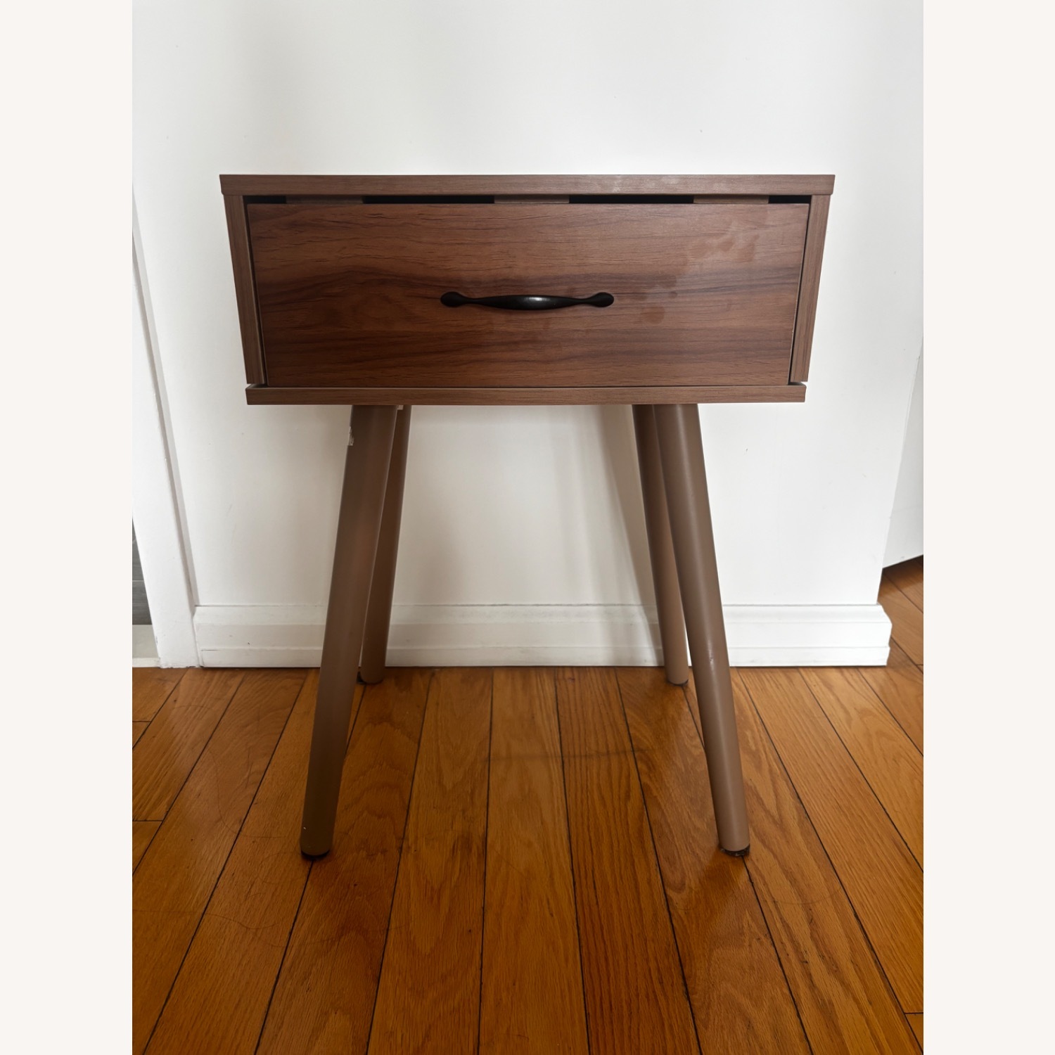 Light Brown Wood Side Table - image-1
