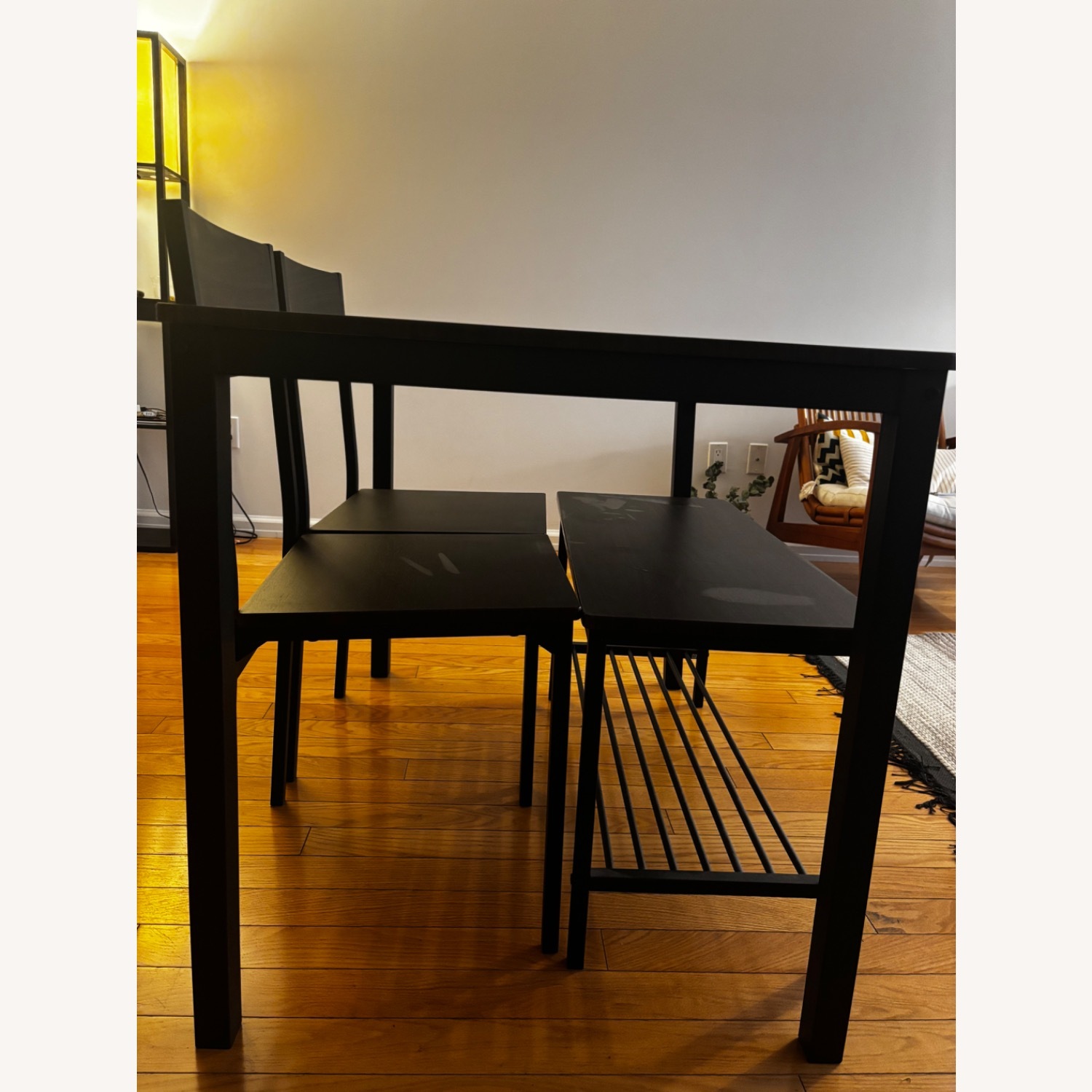 Dark Brown Wood Dining Set - image-2