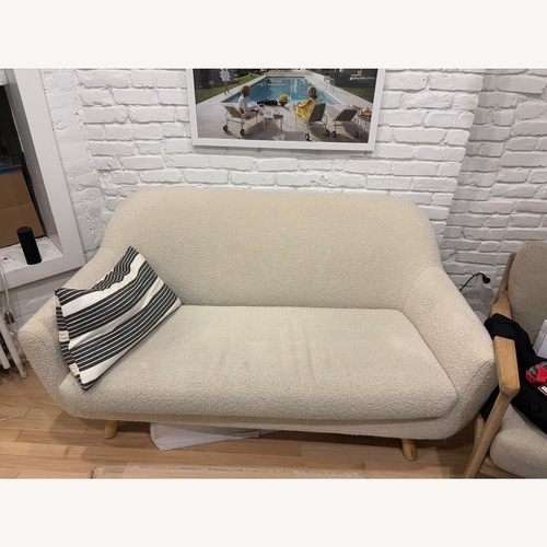 Used Article White Boucle Loveseat for sale on AptDeco