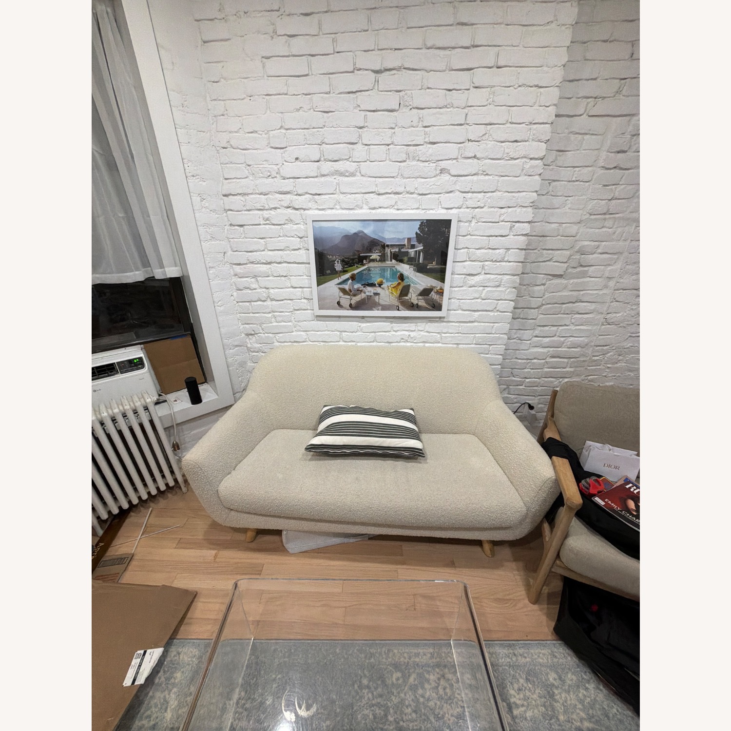 Article White Boucle Loveseat - image-2