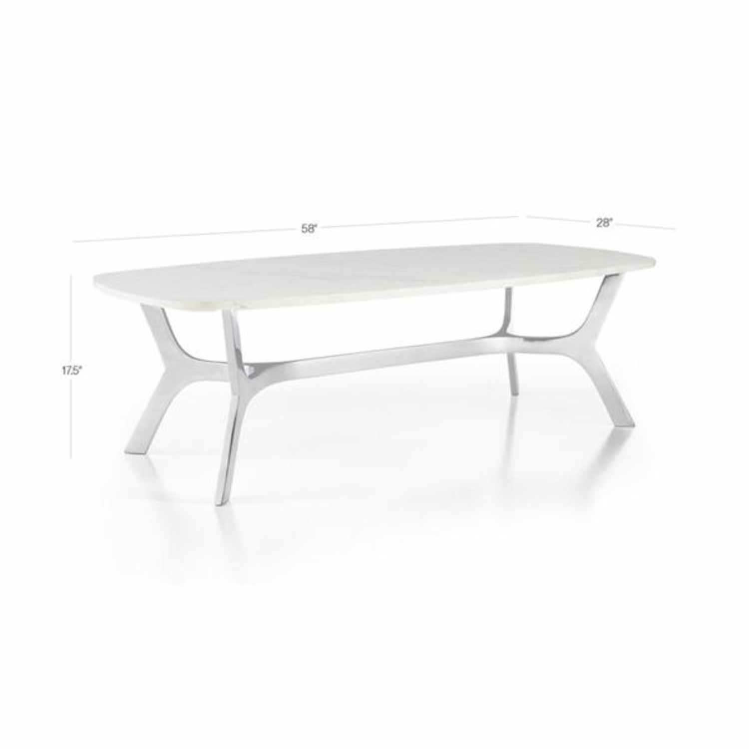 Crate & Barrel Natural Marble Coffee Table - image-7