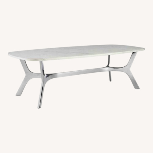 Used Crate & Barrel Natural Marble Coffee Table for sale on AptDeco