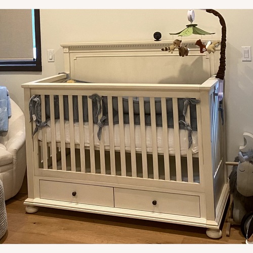 Used Restoration Hardware Heirloom White Wood Crib for sale on AptDeco