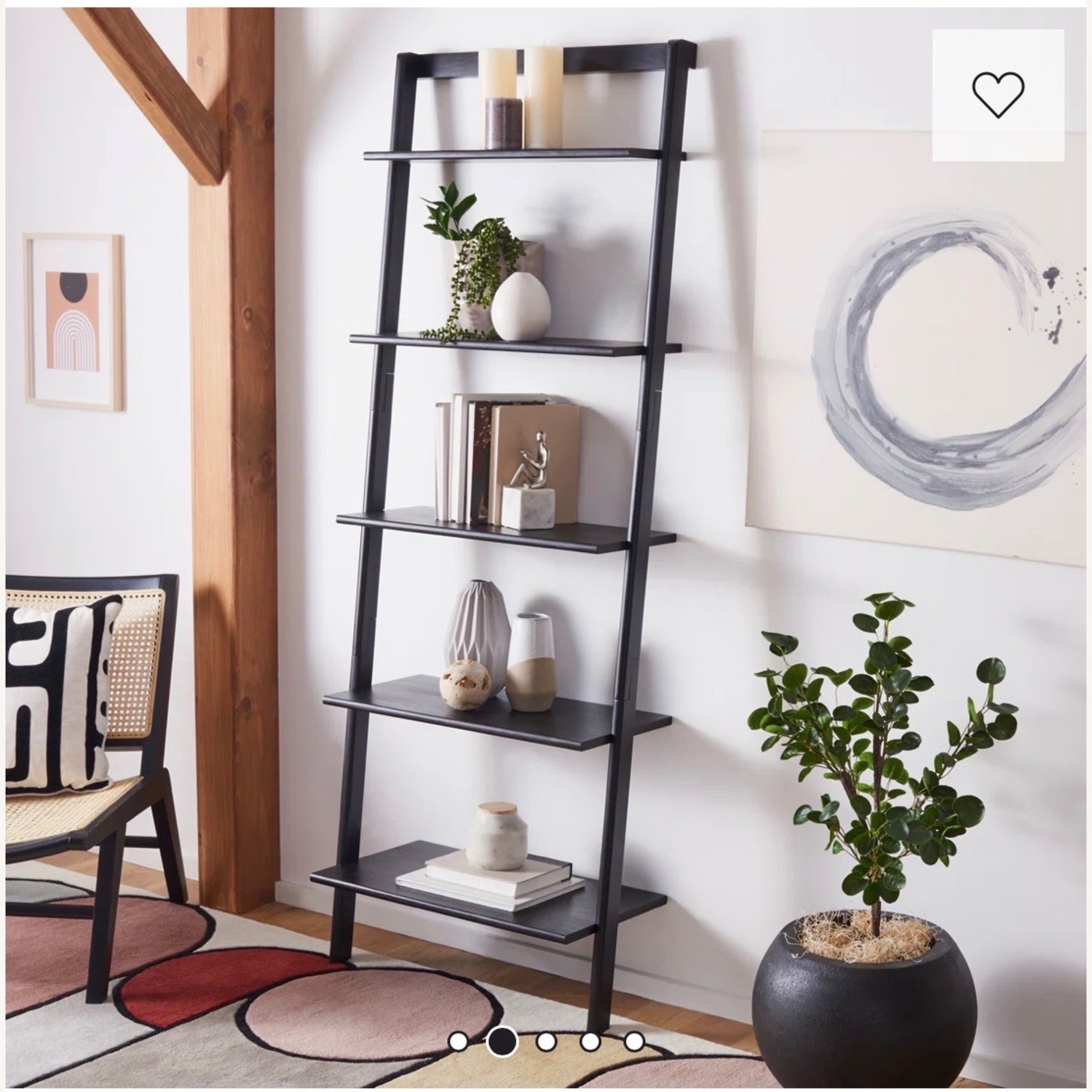 AllModern Black Wood Bookcase Set (2) - image-2