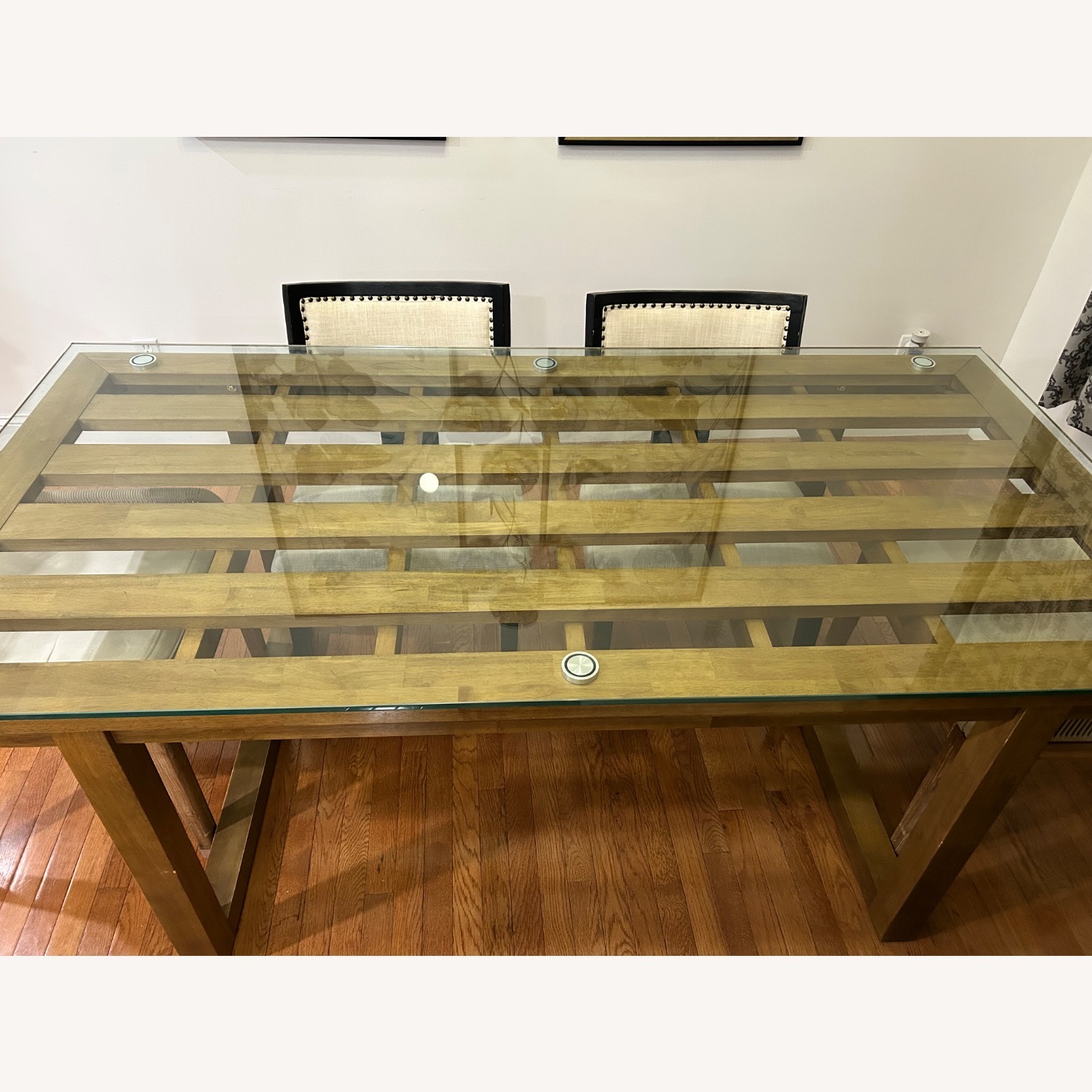 Dinning Table with 4 Black Chairs  - image-5