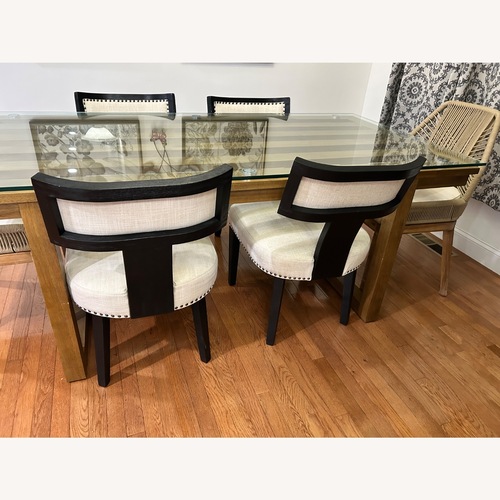 Used Dinning Table with 4 Black Chairs  for sale on AptDeco