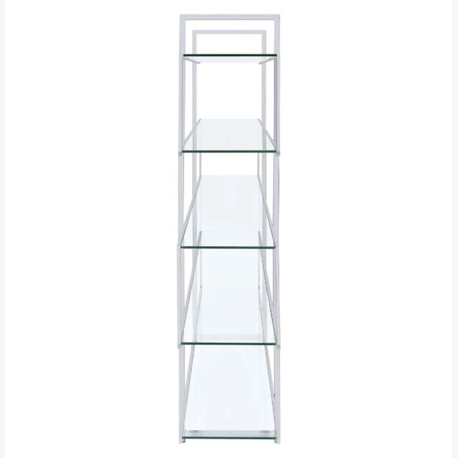 Coaster Fine Contemporary Zig Zag Chrome & Glass Bookcase  - image-5