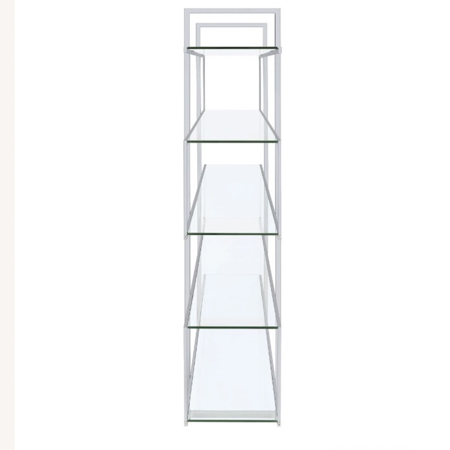 Coaster Fine Contemporary Zig Zag Chrome & Glass Bookcase  - image-6