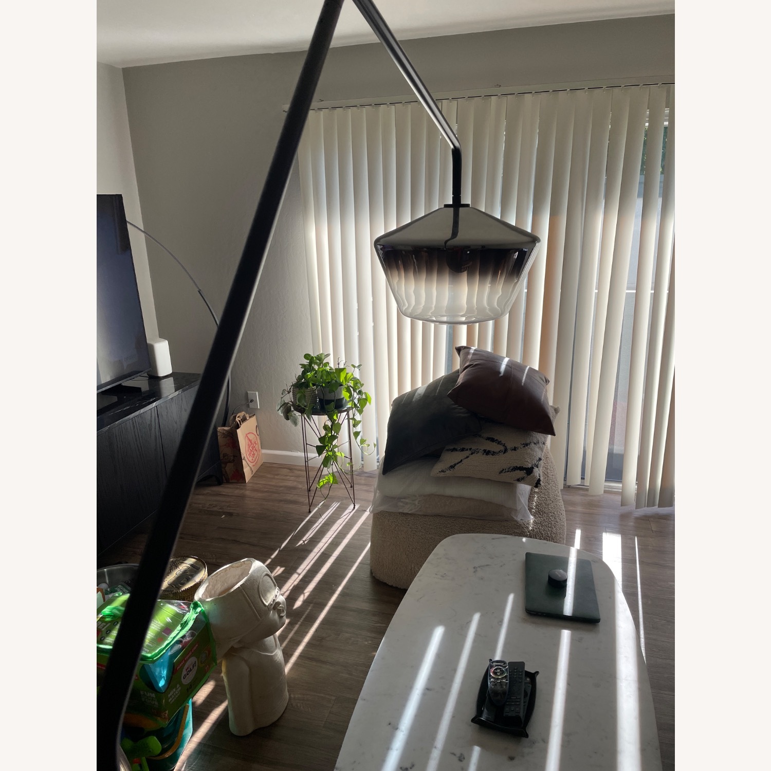 West Elm Black Metal Floor Lamp - image-2