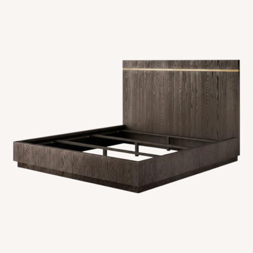 Used Restoration Hardware Brown Queen Bed  for sale on AptDeco