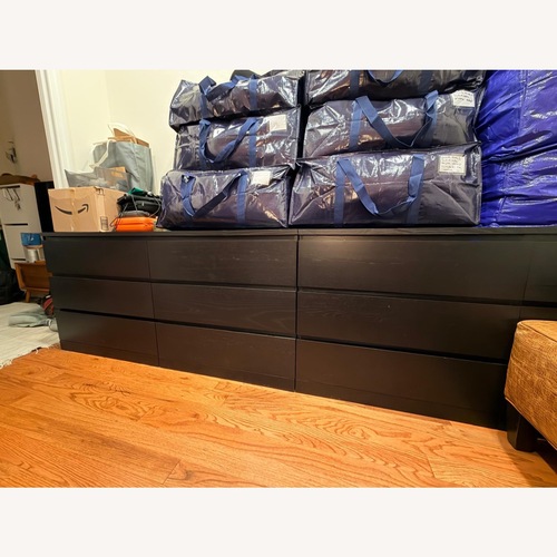 Used IKEA Malm Black 6 Drawer Chest for sale on AptDeco