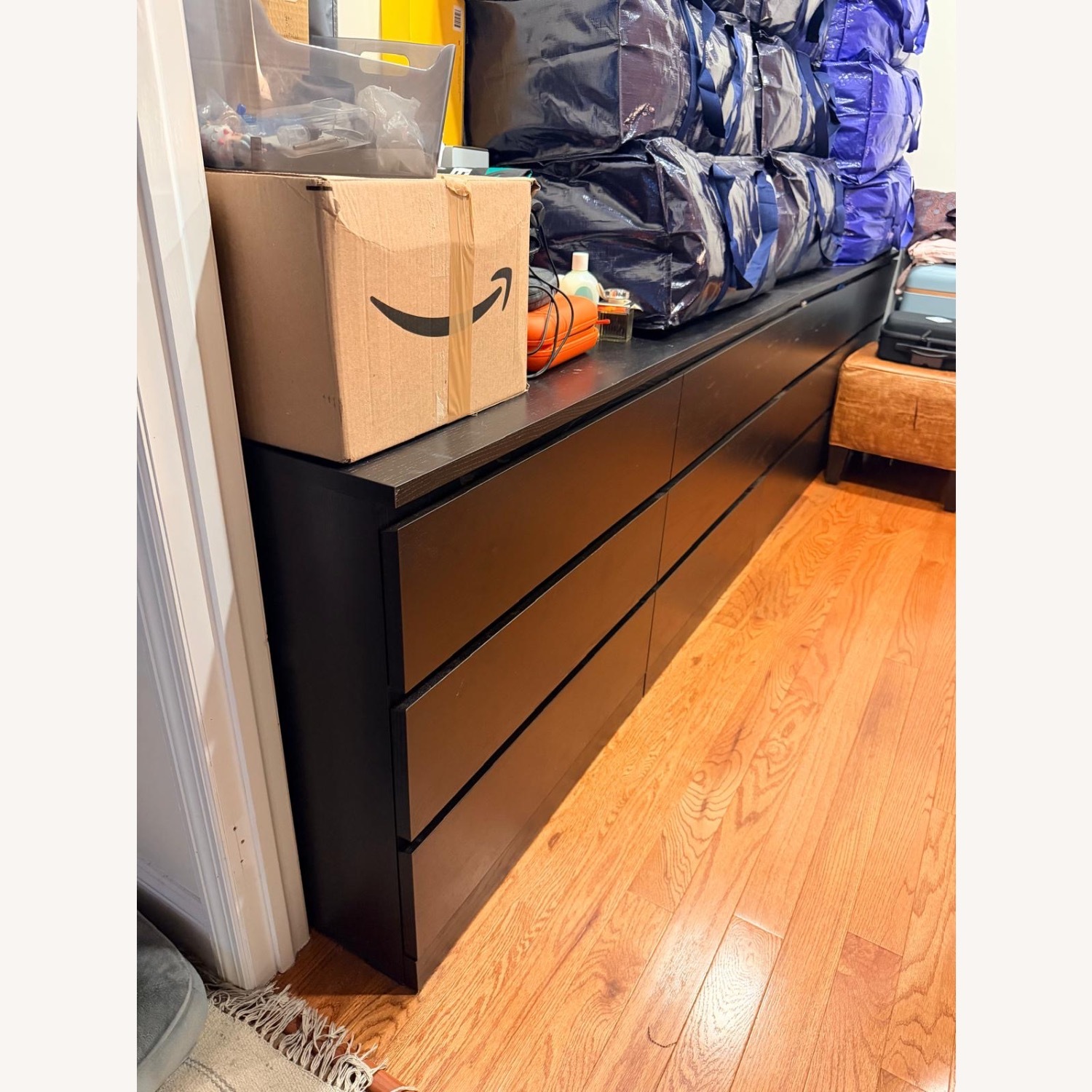 IKEA Malm Black 6 Drawer Chest - image-2