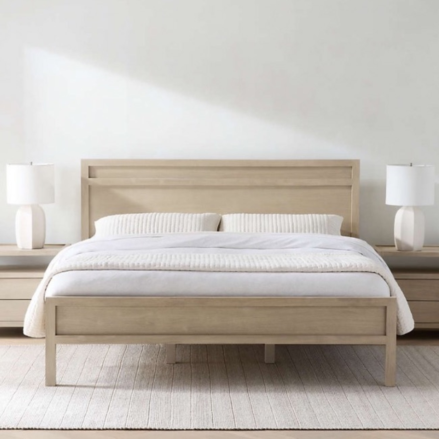 Crate and Barrel Keane Natural Wood King Bed - image-1