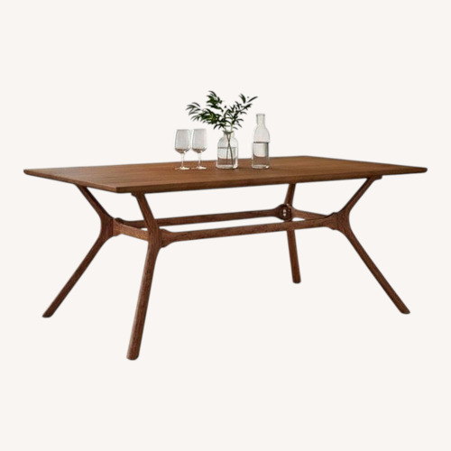 Used Wayfair Dark Brown Wood Dining Table for sale on AptDeco