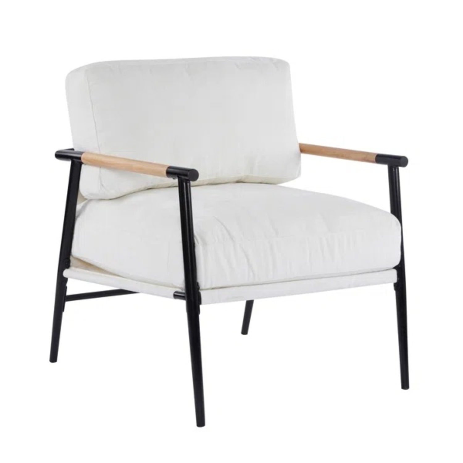 Wayfair Cream Chenille Armchair - image-4